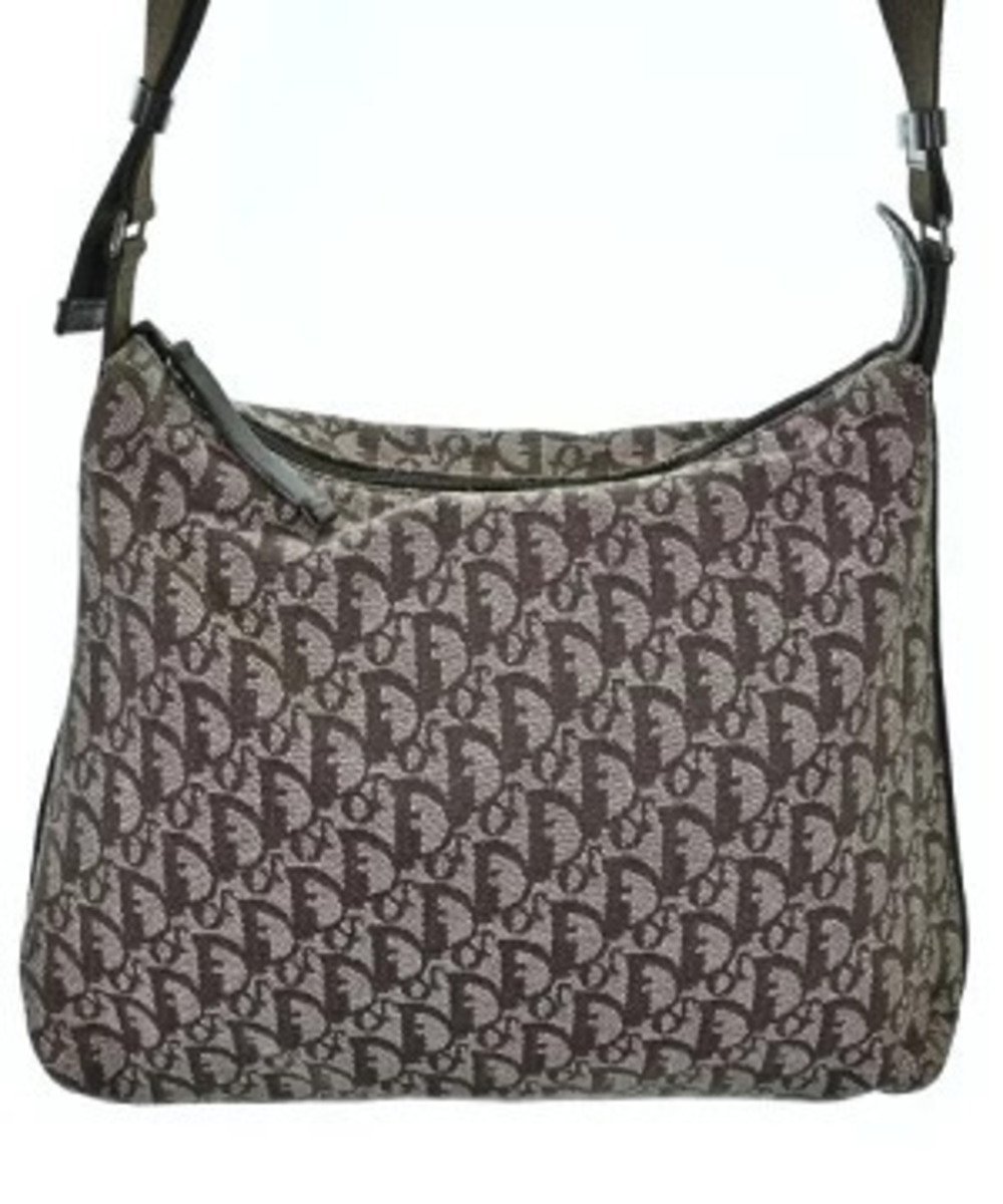 Christian Dior Shoulder Bag Brown x Ivory White